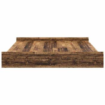 Bett mit Stauraum mit Schubladen mit Kopfteil mit Speicher Altholz 200 x 200 cm