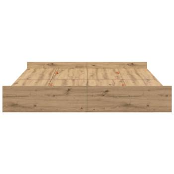 Bett mit Stauraum Eiche handwerklich 200 x 200 cm