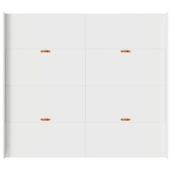 Bett mit Stauraum Weiß 180 x 200 cm Wuchsplatte und Spanplatte