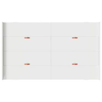 Bett mit Stauraum mit Schubladen mit Kopfteil mit Speicher Weiß 120 x 200 cm Holz