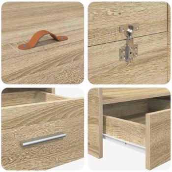 Bett mit Stauraum Sonoma Eiche 120 x 200 cm Holzwerkstoff