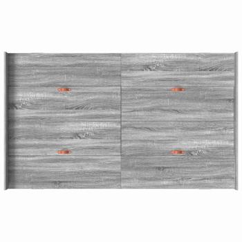 Bett mit Stauraum Grau Sonoma 120 x 200 cm Melaminplatte