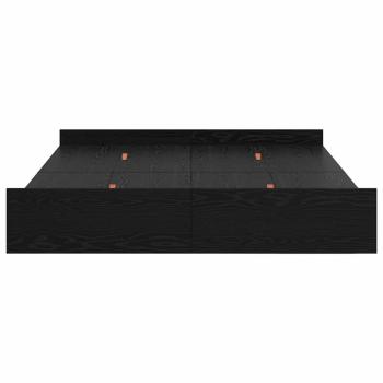 Bett mit Stauraum Schwarze Eiche 135 x 190 cm Melamin