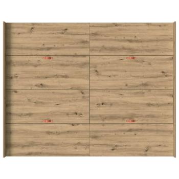 Bett mit Stauraum Eiche handwerklich 135 x 190 cm Melamin