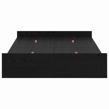Bett mit Stauraum Schwarze Eiche 120 x 190 cm Melamin