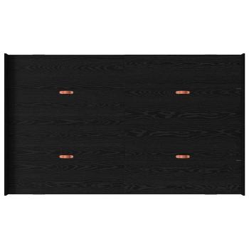 Bett mit Stauraum Schwarze Eiche 120 x 190 cm Melamin