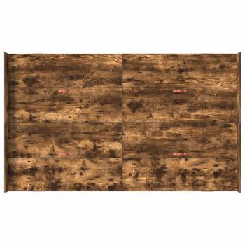 Bett mit Stauraum mit Schubladen mit Kopfteil mit Speicher Räuchereiche 120 x 190 cm Holz
