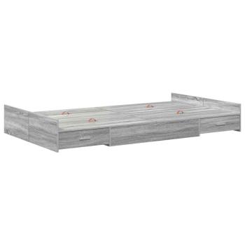 Stauraum-Bettgestell Grau Sonoma Grau Sonoma 120 x 190 cm