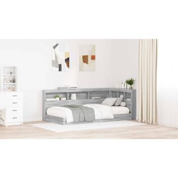 Stauraum-Kopfteil mit Regal mit Kopfteil mit Speicher Grau Sonoma 80 cm Holzwerkstoff