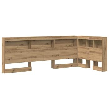 Stauraum-Kopfteil mit Regal mit Kopfteil mit Speicher Eiche handwerklich 80 cm Holz