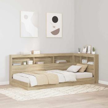 ARDEBO.de - Stauraum-Kopfteil mit Regal mit Kopfteil mit Speicher Sonoma Eiche 90 cm Holzwerkstoff