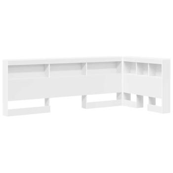 Stauraum-Kopfteil mit Regal mit Kopfteil mit Speicher Weiß 100 cm MDF