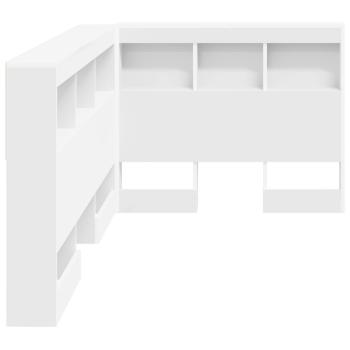 Stauraum-Kopfteil mit Regal mit Kopfteil mit Speicher Weiß 100 cm MDF
