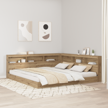 Stauraum-Kopfteil Eiche handwerklich 200 cm Holzwerkstoff