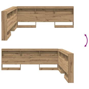 Stauraum-Kopfteil Eiche handwerklich 200 cm Holzwerkstoff