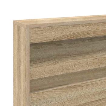 Stauraum-Kopfteil mit Regal Sonoma Eiche 120 cm Holzwerkstoff