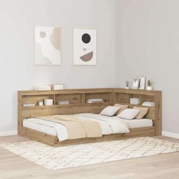 ARDEBO.de - Stauraum-Kopfteil Eiche handwerklich 120 cm Holzwerkstoff