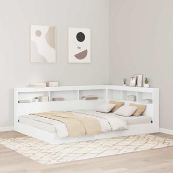 Stauraum-Kopfteil mit Regal mit Kopfteil mit Speicher Weiß 140 cm Holzwerkstoff