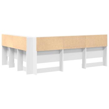 Stauraum-Kopfteil mit Regal mit Kopfteil mit Speicher Weiß 140 cm Holzwerkstoff