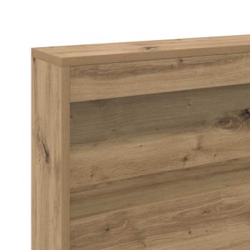 Stauraum-Kopfteil mit Regal Eiche handwerklich 140 cm Melamin