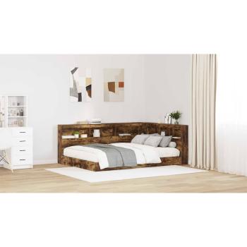 Stauraum-Kopfteil mit Regal Räuchereiche 150 cm Holzwerkstoff