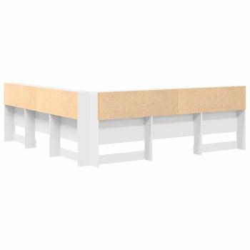 Stauraum-Kopfteil mit Regal mit Kopfteil mit Speicher Weiß 180 cm Holzwerkstoff
