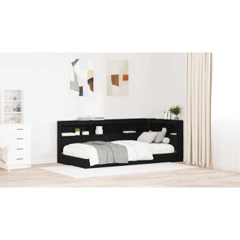 Stauraum-Kopfteil mit Regal Schwarze Eiche 75 cm Holzwerkstoff