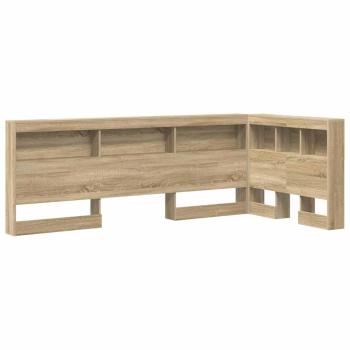 Stauraum-Kopfteil mit Regal mit Kopfteil mit Speicher Sonoma Eiche 75 cm Holzwerkstoff