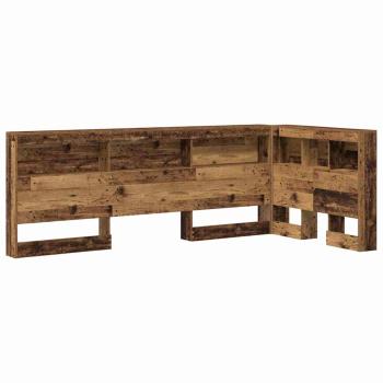 Stauraum-Kopfteil mit Regal mit Kopfteil mit Speicher Altholz 75 cm Holzwerkstoff