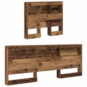 Stauraum-Kopfteil mit Regal mit Kopfteil mit Speicher Altholz 75 cm Holzwerkstoff