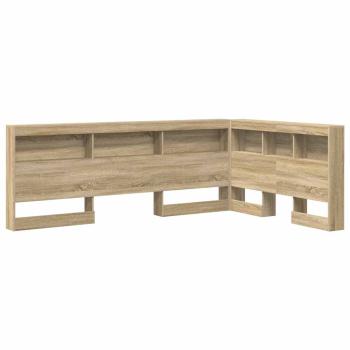 Stauraum-Kopfteil mit Regal Sonoma Eiche 120 cm Holzwerkstoff