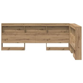 Stauraum-Kopfteil Eiche handwerklich 120 cm Holzwerkstoff