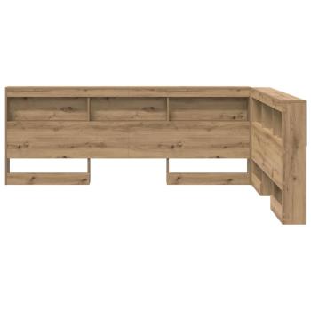 Stauraum-Kopfteil Eiche handwerklich 140 cm Holzwerkstoff