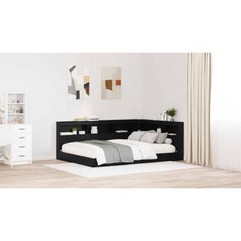 Stauraum-Kopfteil mit Regal Schwarze Eiche 135 cm Holzwerkstoff