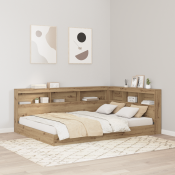 Stauraum-Kopfteil Eiche handwerklich 135 cm Holzwerkstoff