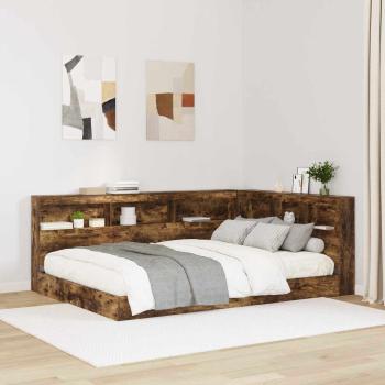 Bücherregal Bett 2 pcs Räuchereiche 160 x 200 cm Spanplatte