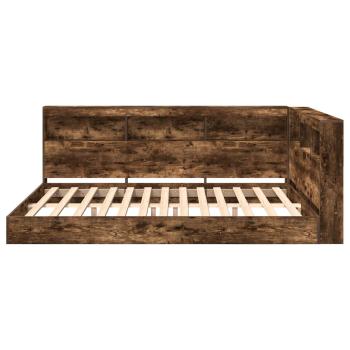 Bücherregal Bett 2 pcs Räuchereiche 160 x 200 cm Spanplatte