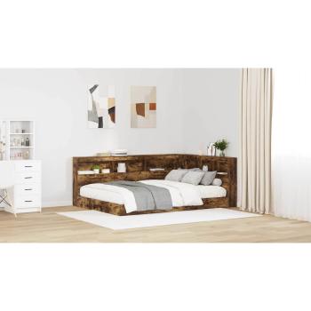 Bücherregal Bett 2 pcs Räuchereiche 160 x 200 cm Spanplatte