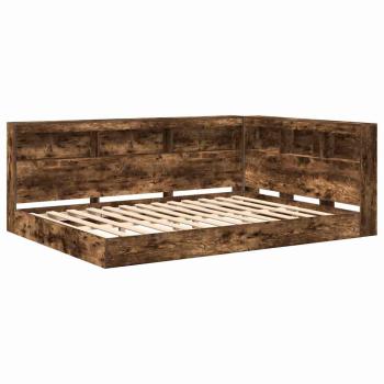 Bücherregal Bett 2 pcs Räuchereiche 160 x 200 cm Spanplatte