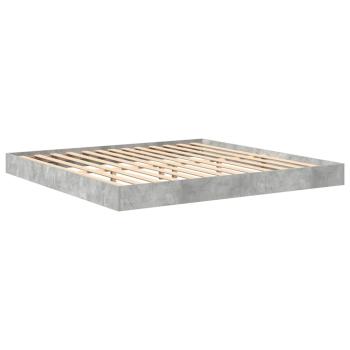 Bücherregal Bett mit Regal 2 pcs Betongrau 180 x 200 cm Beton