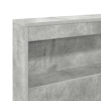 Bücherregal Bett mit Regal 2 pcs Betongrau 180 x 200 cm Beton
