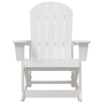 Adirondack Schaukelstühle 2 pcs Weiß 73.5 x 92 x 90 cm HDPE