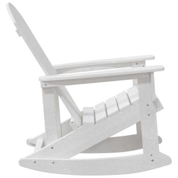 Adirondack Schaukelstühle 2 pcs Weiß 73.5 x 92 x 90 cm HDPE