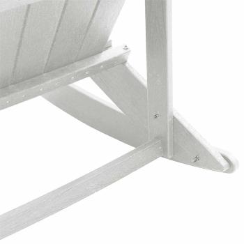 Adirondack Schaukelstühle 2 pcs Weiß 73.5 x 92 x 90 cm HDPE