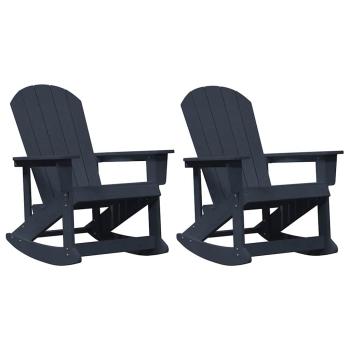 Adirondack Schaukelstühle 2 Stk. Marineblau HDPE