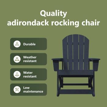 Adirondack Schaukelstühle 2 Stk. Marineblau HDPE