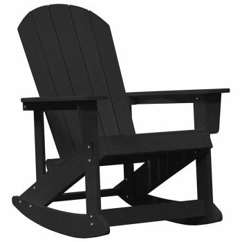 Adirondack Schaukelstühle 2 pcs Schwarz 73.5 x 92 x 90 cm HDPE