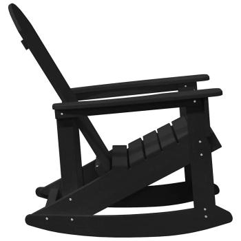 Adirondack Schaukelstühle 2 pcs Schwarz 73.5 x 92 x 90 cm HDPE