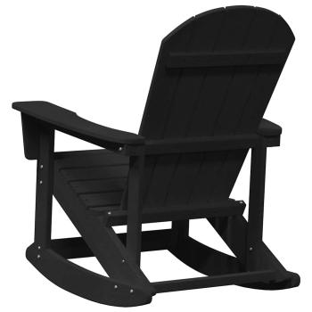 Adirondack Schaukelstühle 2 pcs Schwarz 73.5 x 92 x 90 cm HDPE