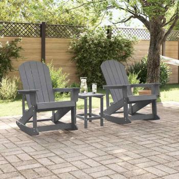 Adirondack Schaukelstühle 2 pcs Hellgrau 73.5 x 92 x 90 cm HDPE